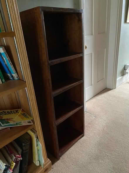Photo of free Dark wood book case/ shelving unit (Headington OX3) #1