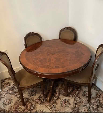 Photo of free Mahogany table & chairs (Woodford E18) #1