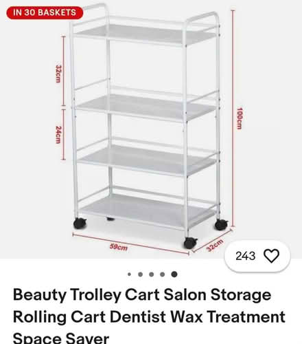 Photo of free White metal trolley (GU21) #1