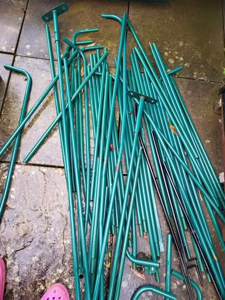 Photo of free 'Omlet' brand metal poles (Barnard's Green WR14) #1