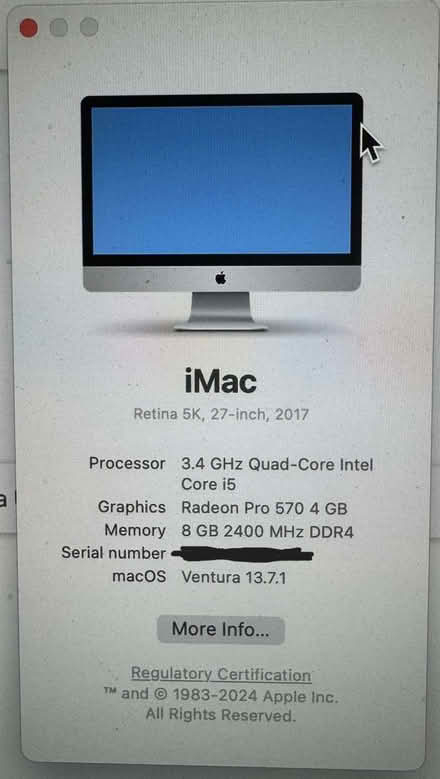 Photo of free Refurbished Apple iMac Retina 5K 27 inch 2017 (Merry Hill WD23) #2