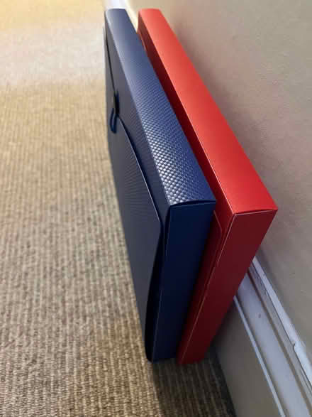 Photo of free 2 slim plastic box files (Lower Weston) #2