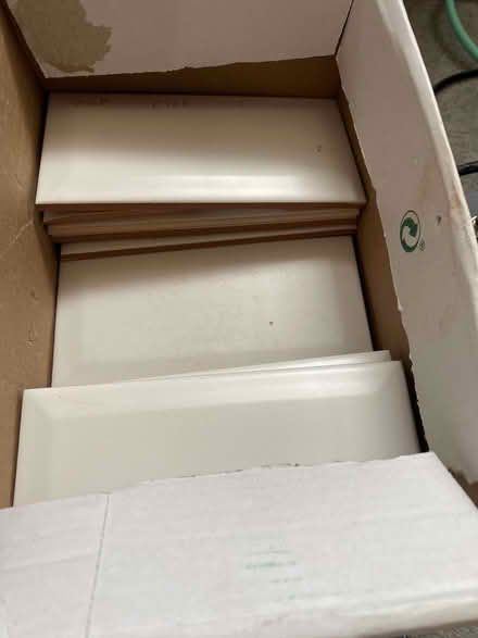 Photo of free 7 boxes of white subway tiles (3 kinds) and 2 bags of grout (Upper Sydenham SE26) #3