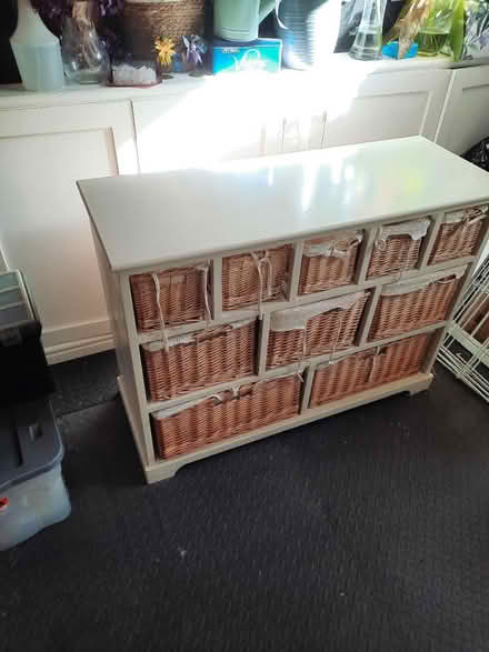Photo of free Wooden storage unit with baskets (Kingsteignton) #1