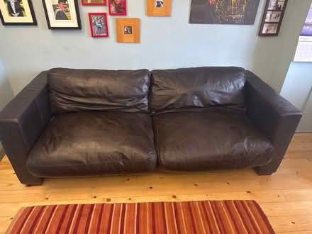 Photo of free Leather sofa (Wheathampstead AL4) #1