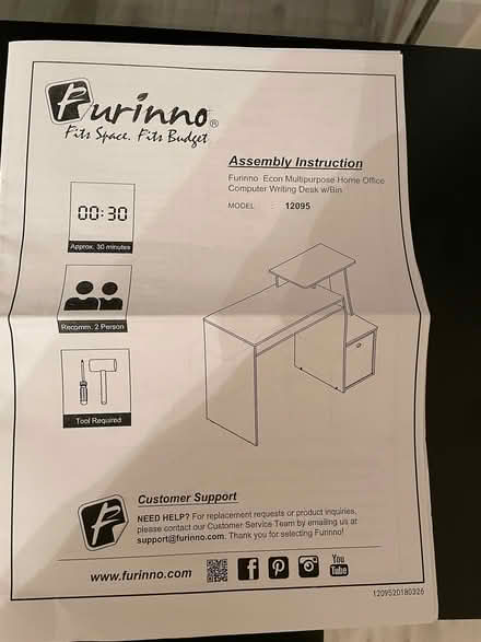 Photo of free Computer desk (Warwick CV34) #2