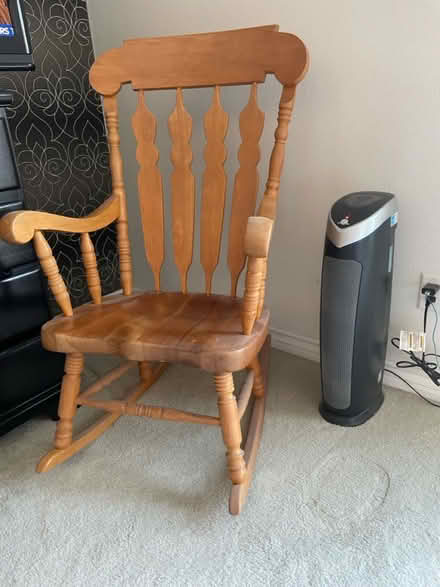 Photo of free Wooden rocking chair (Cr. Valley & golden lantern) #2