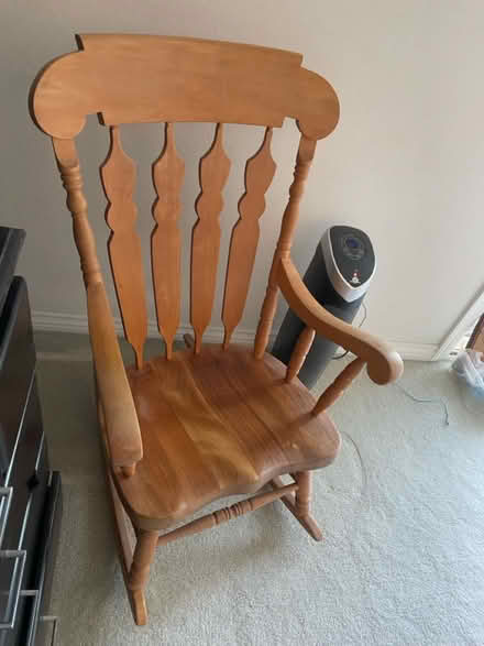 Photo of free Wooden rocking chair (Cr. Valley & golden lantern) #1
