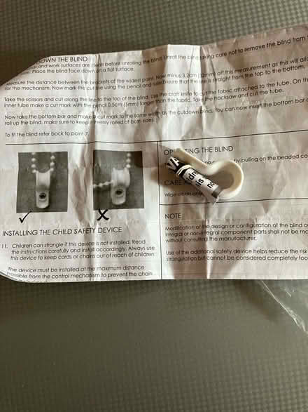 Photo of free Child safety device for roller blinds (Brinnington SK5) #1