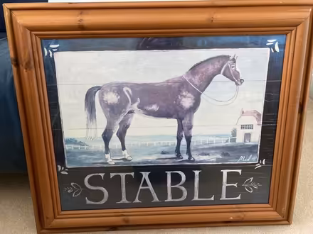 Photo of free Horse Picture in Pine Frame (Hook SO31) #1