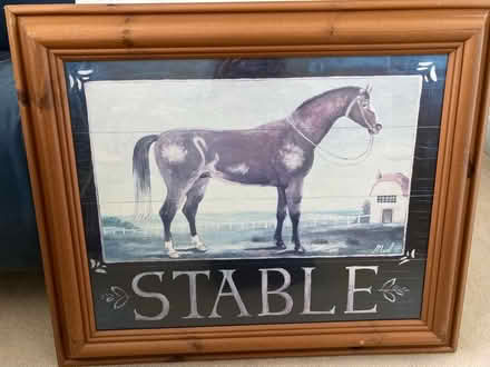 Photo of free Horse Picture in Pine Frame (Hook SO31) #1