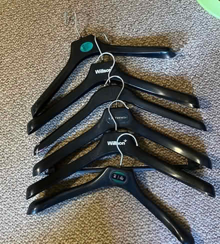 Photo of free 6 coat/jacket hangers (Brinnington SK5) #1