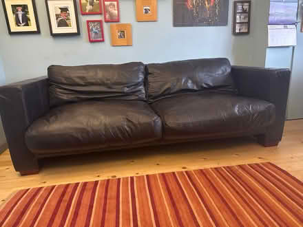 Photo of free Leather sofa (Wheathampstead AL4) #3