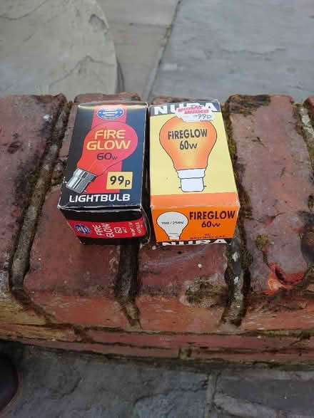 Photo of free 2 x 60 Watt Red Fireglow Bulbs New (Southport PR9) #1