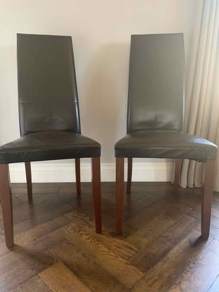 Photo of free Leather dining chairs x8 (Lansdown) #1