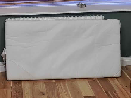 Photo of free Cot bed mattress + protector (Woodhouse Eaves) #1