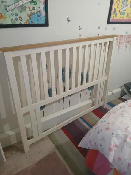 Photo of free Battered wooden headboard (Edge of moss. SK11) #1