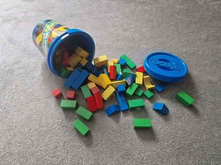 Photo of free Tub of wooden bricks (Knebworth SG3) #1