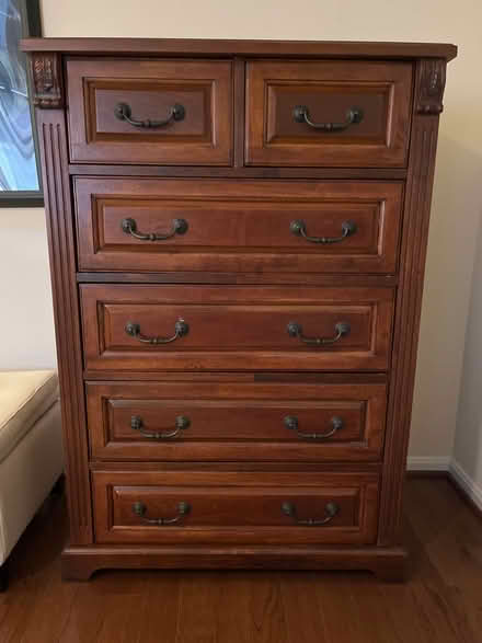 Photo of free Chest of drawers, brown dresser (Alexandria) #1