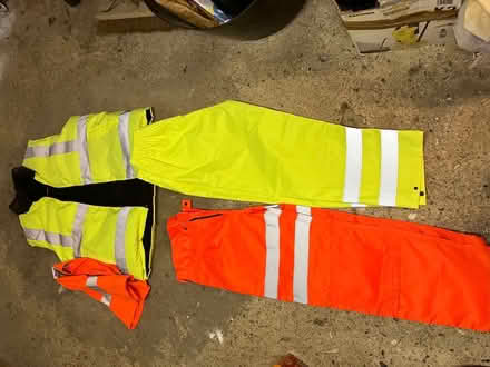 Photo of free Hi viz trousers and gilet - size L (Wokingham RG40) #1