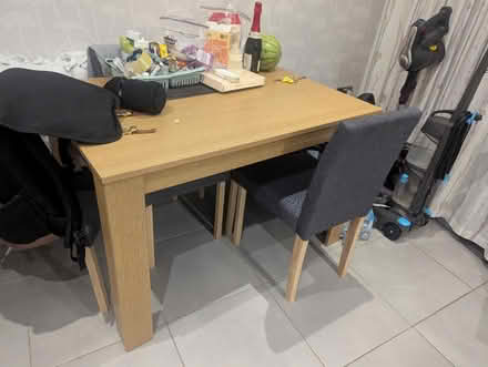 Photo of free Dining Table and 1 chair (WF2. Silcoates) #2