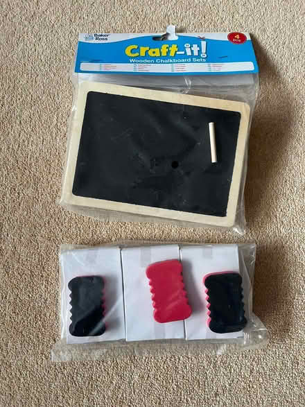Photo of free Small wooden chalkboards, pack of 4 (Cookham SL6) #1