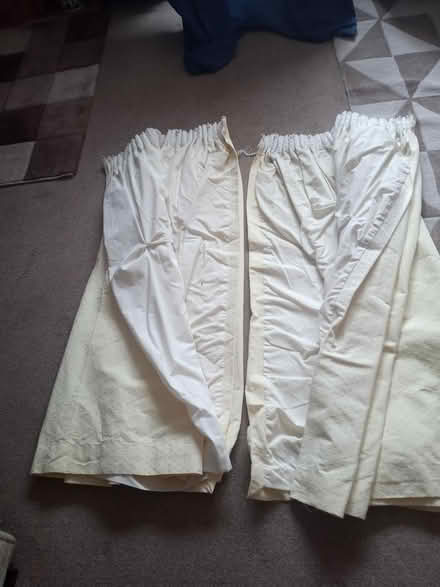 Photo of free Pale yellow Lined curtains (SS0 Westcliff) #2