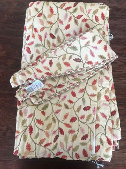 Photo of free A pair of lined patterned curtains (Coleshill HP7) #1