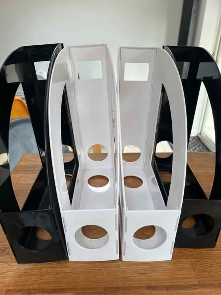 Photo of free 4 x magazine files - 2 black, 2 white (Raynes Park SW20) #1