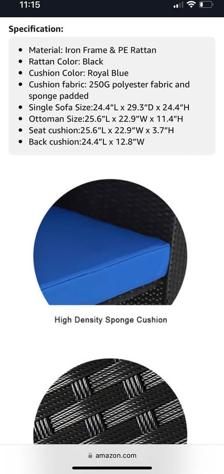 Photo of free Patio wicker rattan chair/ottoman (Mclean (off Kirby Rd)) #1