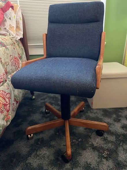 Photo of free Oak Upholstered Desk Chair (Montrose) #1