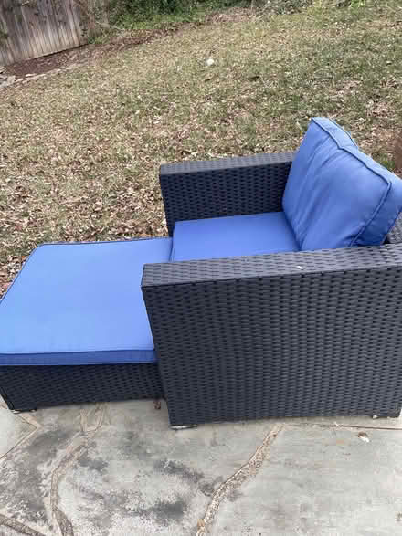 Photo of free Patio wicker rattan chair/ottoman (Mclean (off Kirby Rd)) #4