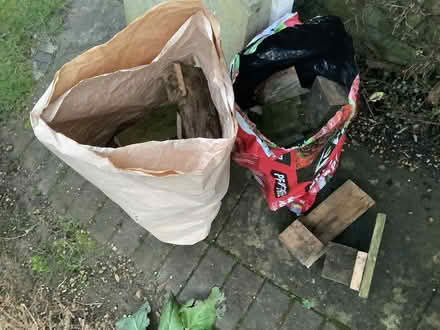 Photo of free 2 x bags of Wood (cut up Old Pallets) (The Plantation GL5) #1