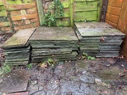 Photo of free Grey Indian sandstone paving slabs (Ickleford, SG5) #1
