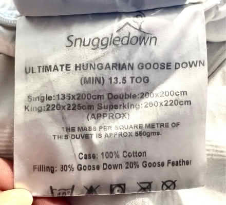 Photo of free Duvet - SuperKing 13.5Tog Ultimate Hungarian Goose Down (Grove Park SE12) #4