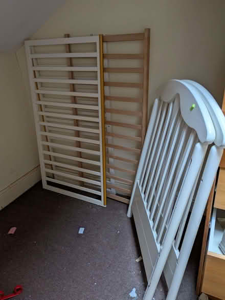 Photo of free White wooden cot (Park Central B15) #2