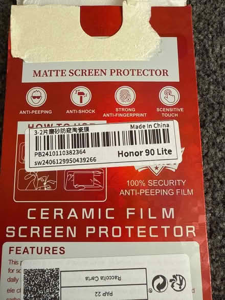 Photo of free Honor 90 lite , case and protector (E18) #2