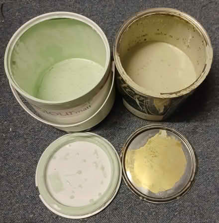 Photo of free 2 x mostly-used 2.5L tins of Light Green Matt Emulsion paint (Primrose LA1) #2