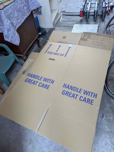 Photo of free Cardboard packing boxes, plus 2 wardrobe boxes (used) (Park Central B15) #2