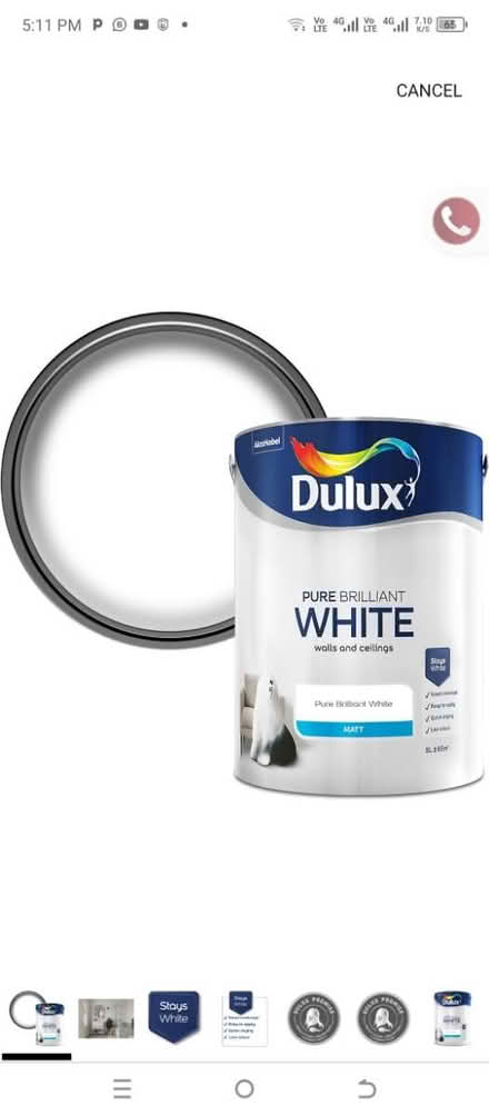 Photo of White paint for wall and ceiling (Woodford Green) #1