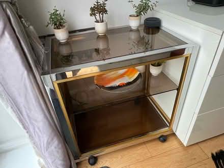 Photo of free Glass shelves on wheels (Sw20 0sb) #1
