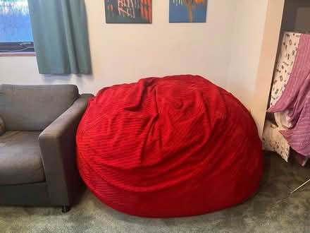 Photo of free Huge Maxi Buddabag Red Corduroy (Lode, CB25 NorthEast Cambridge) #1