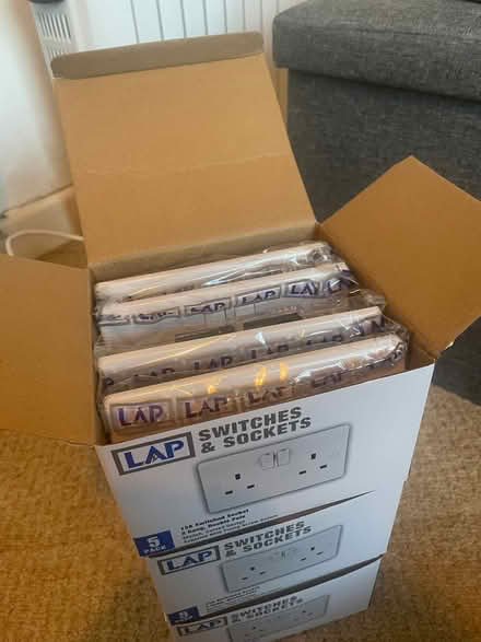 Photo of free 14 x brand new double sockets with switches (Fareham PO15) #2