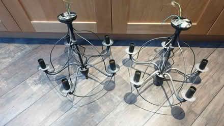 Photo of free chandelier. 5 arms. black metal. two (Dimbles WS13) #1