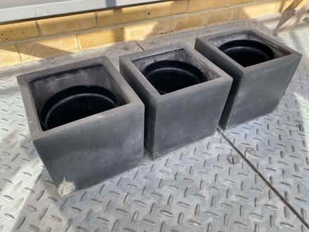 Photo of free Set of three outdoor planters (Limehouse E14) #1