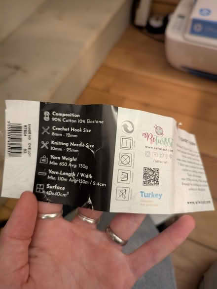 Photo of free Cotton t-shirt yarn ball (High Newton LA11) #2