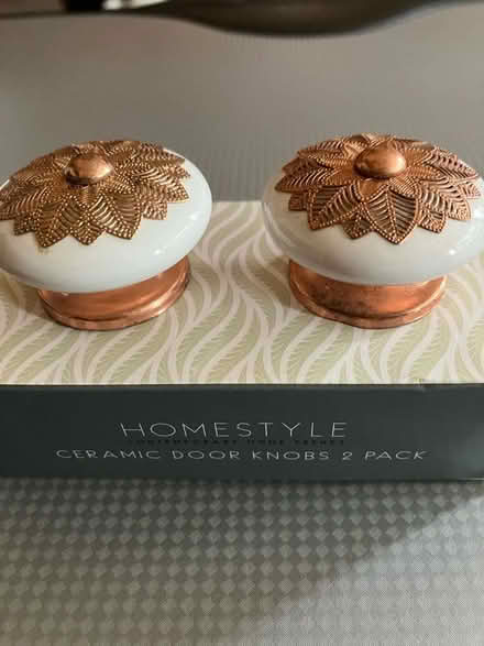 Photo of free Ceramic & copper knobs (Brinnington SK5) #1