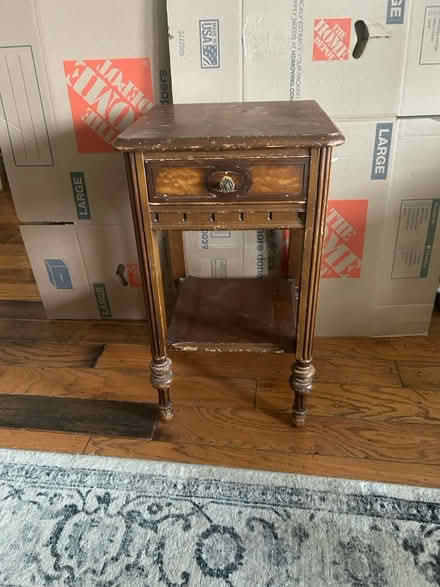 Photo of free Wood Side Table (Woodside & El Camino) #1