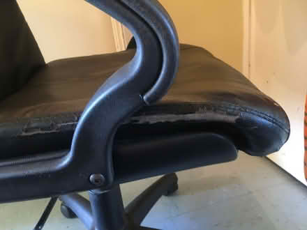 Photo of free Comfortable Executive Office chair, black faux leather (Cradley WR13) #3
