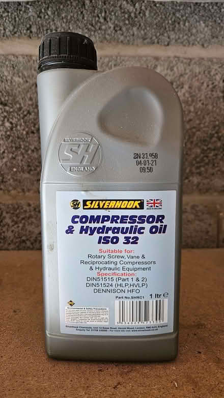 Photo of free Compressor/Hydraulic Oil (Congleton CW12) #1